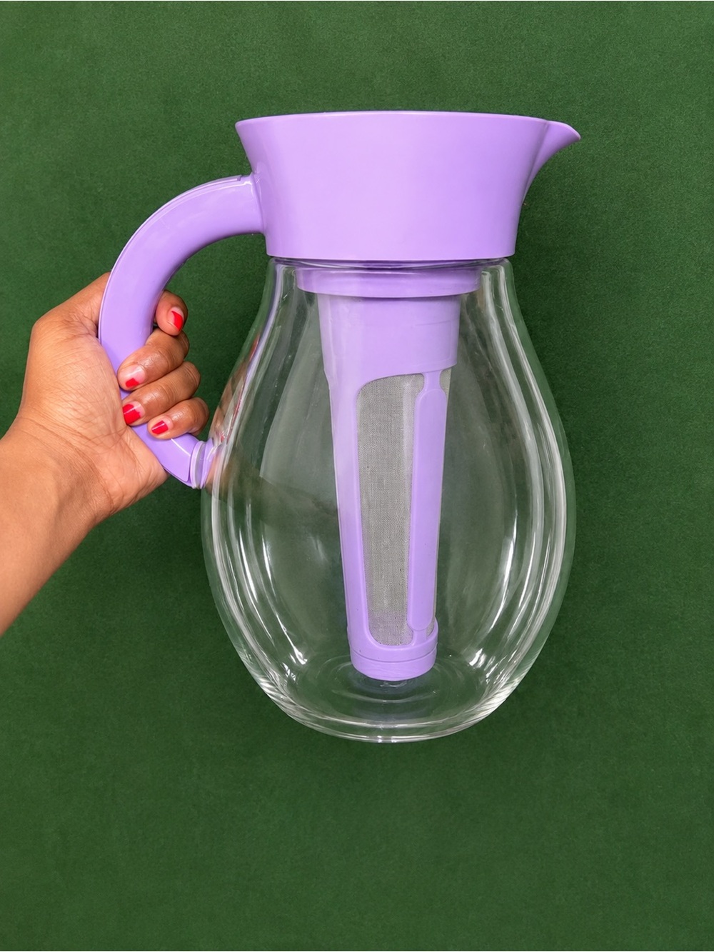 Purple Infuser Pitcher - Glass Water & Tea Brewer